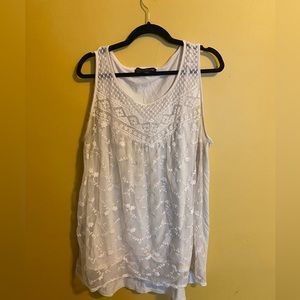 Lace layover tank top tunic